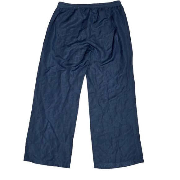 Lane Bryant wide leg linen blend black drawstring tie pants 14/16 - Picture 5 of 5